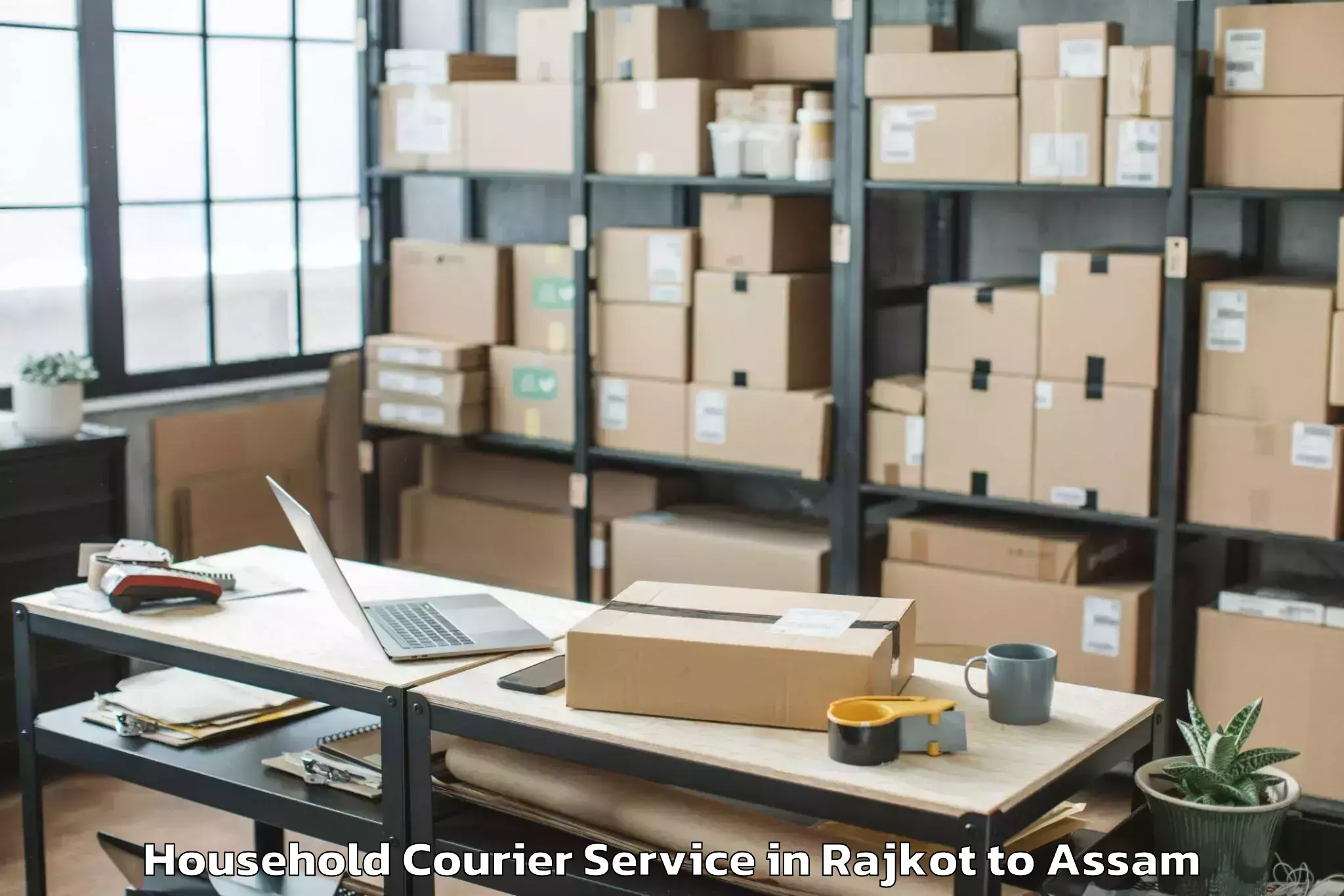 Rajkot to Kharupatia Household Courier Booking